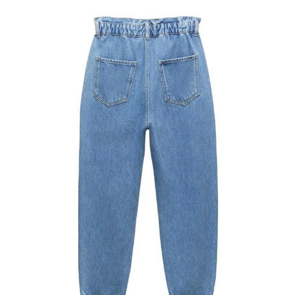 ZARA Z1975 BAGGY PAPERBAG JEANS BLUE SIZE 36  | 5862/370/436 - Picture 2 of 13